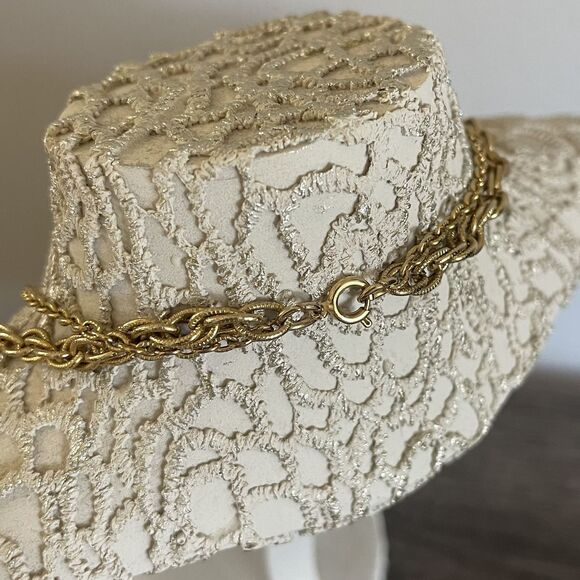 Vintage SHP Marked Gold Tone Plated Layered Chain Pendant Necklace - Picture 3 of 6